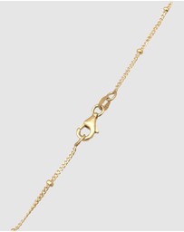 Elli Jewelry - Necklace Crystal Circle 925 Sterling Silver Gold-Plated