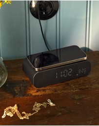 Kreafunk - Kreafunk Wakie Alarm Clock Qi Charger + Bluetooth - Black
