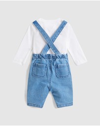 Tommy Hilfiger - Denim Dungarees And T-Shirt Set - Baby