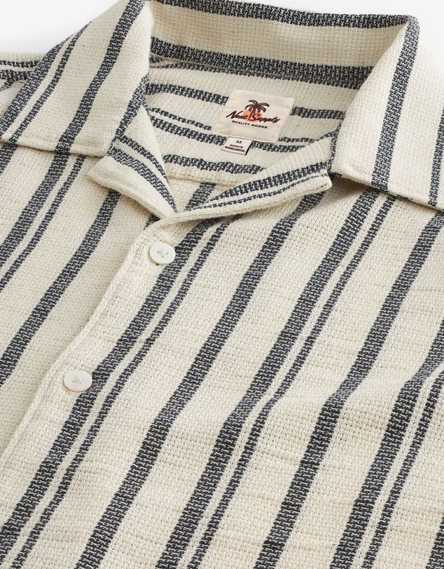 NEXT - Textured Stripe Short Sleeve Shirt