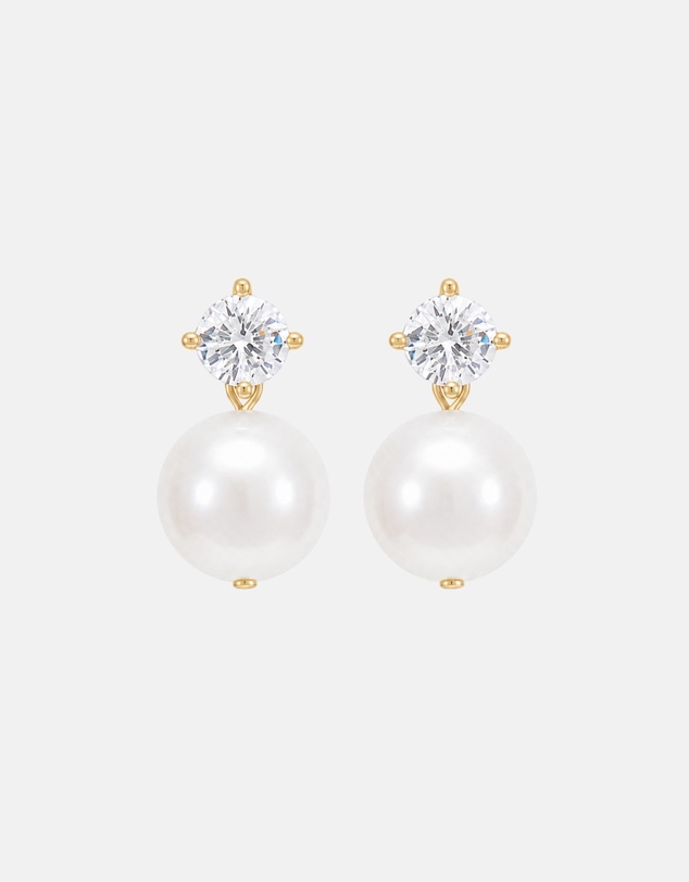 Stephanie Browne - Remy Earrings 12mm Pearl