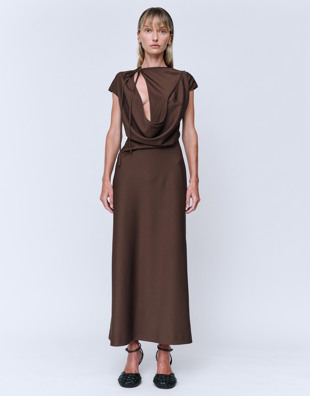 corset maxi dress Thats So Fetch | Aderyn Satin Corset Maxi Dress | Black main image 1