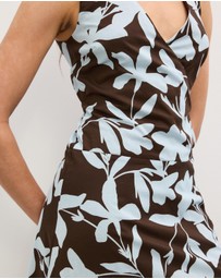 The Fated - Voilet Warp Midi Dress