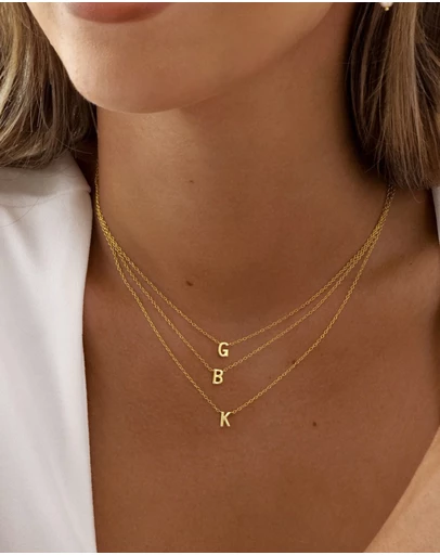 The Silver Collective - Petite A-Z Letter Necklace - G