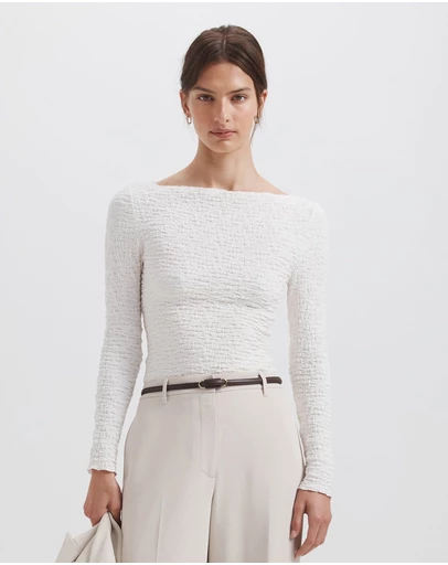 SABA - Luna Textured Long Sleeve Top