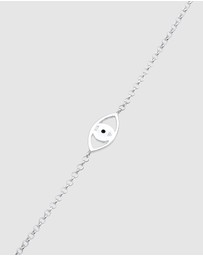 Elli Jewelry - Bracelet Pendant Evil Eye Basic With Crystals in 925 Sterling Silver
