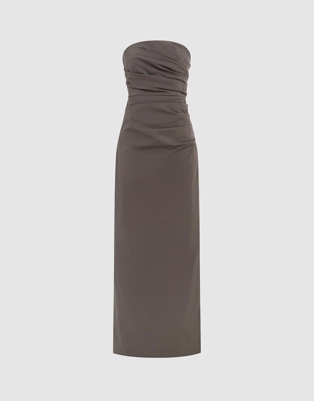 Shona Joy - Campbell Strapless Draped Maxi Dress