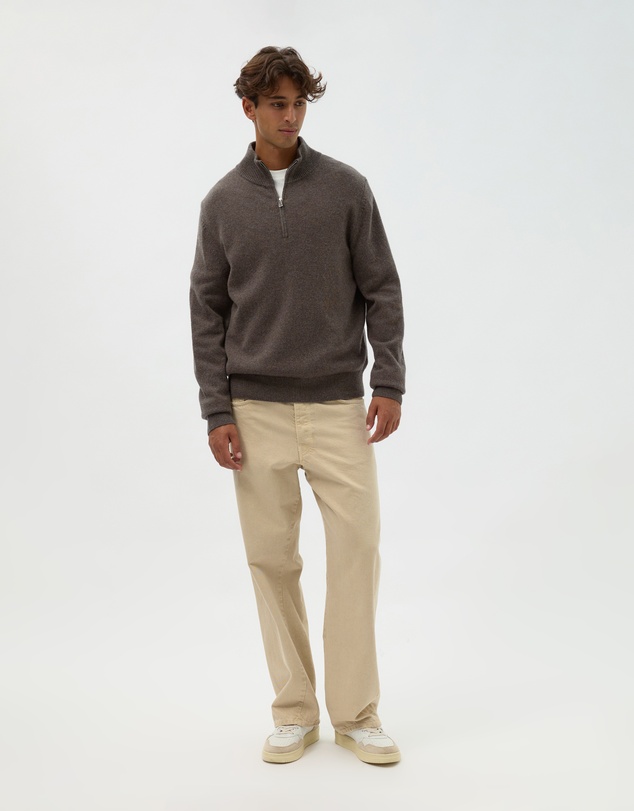 AERE - Merino Wool Quarter Zip Sweater