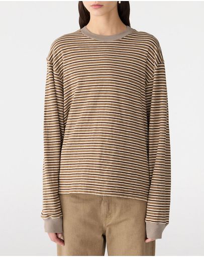 Brown Stripe & Taupe