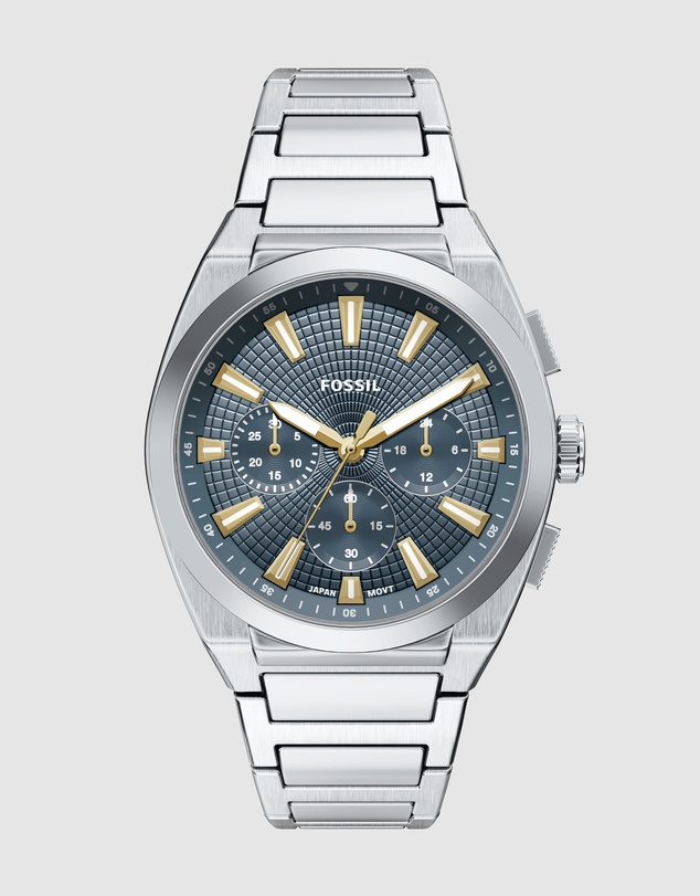 Fossil - Everett Silver Tone Chronograph Watch