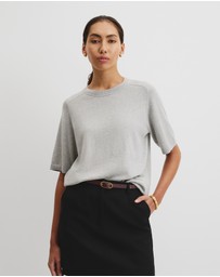 Country Road - Organically Grown Cotton Blend Cashmere Blend T-shirt