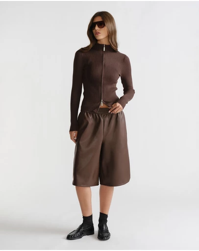 Decjuba - D-Luxe PU Bermuda Shorts
