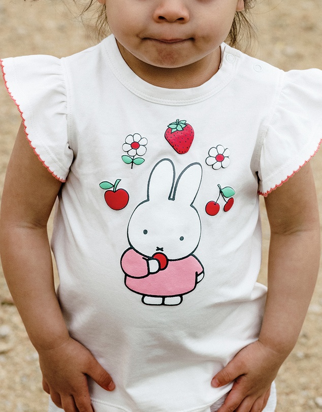 Kynd Baby - Miffy Frill Tee in Snow White