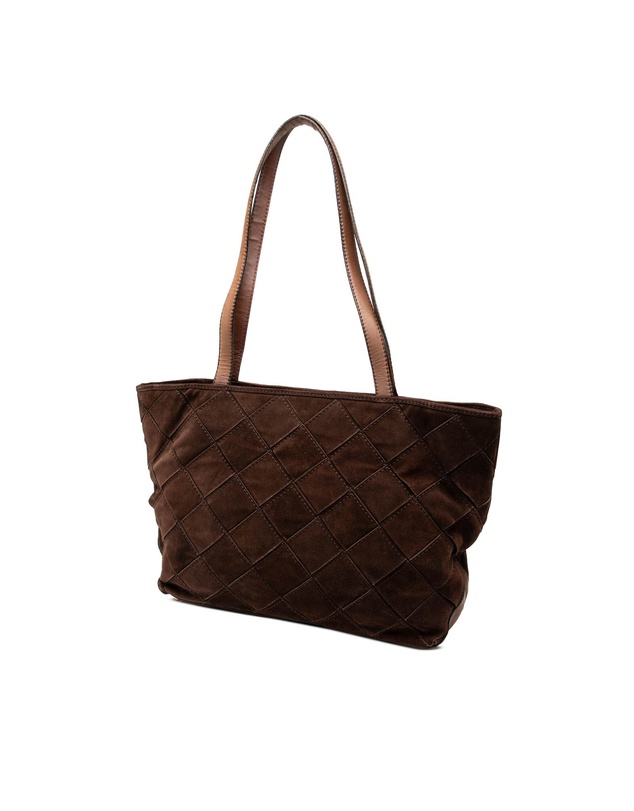 Pre-Loved by Azura Reborn - Pre-Loved Suede Intrecciato Tote