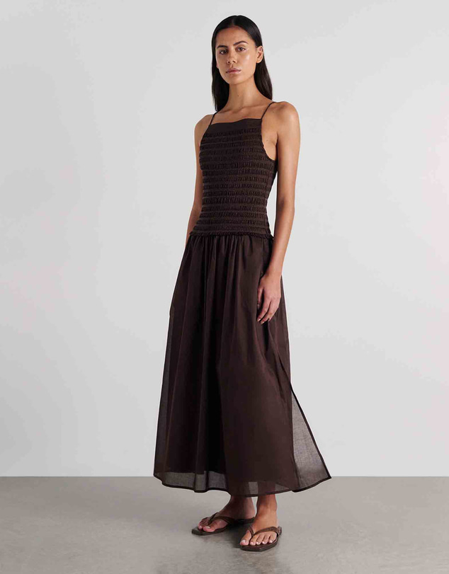 Jag - Marie Shirred Maxi Dress