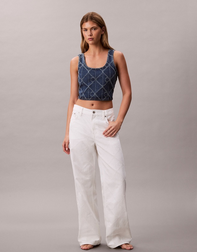 Calvin Klein Jeans - Allover Monogram Low Rise Baggy Jeans