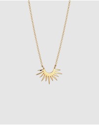 Elli Jewelry - Necklace Sun Pendant 925 Sterling Silver Gold-Plated