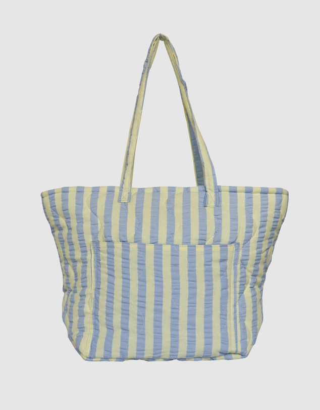 Mosey Me - Butter Blue Seersucker Quilted Bag