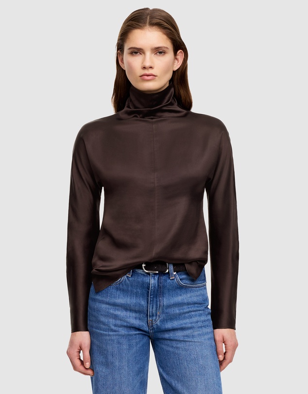 ARKET - Mock-Neck Satin Top