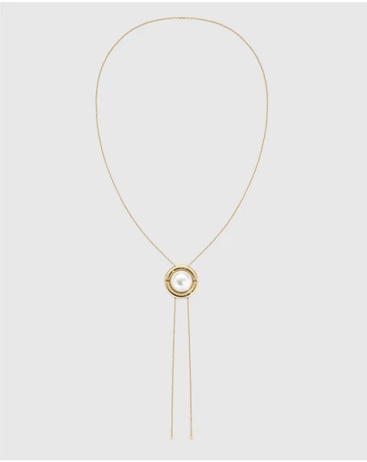 Furla - Miasfera Iconic Pearl Gold-Tone Long Necklace