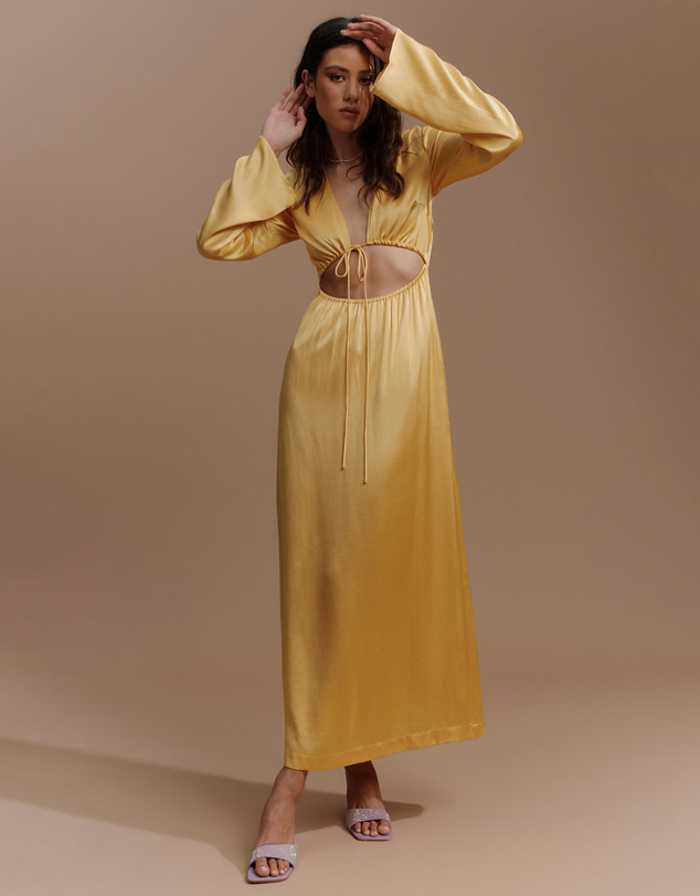Ownley - Lilith Drawstring Cut Out Dress