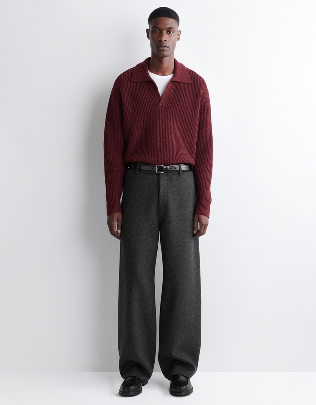 COS - Donegal-Effect Wool Polo Jumper