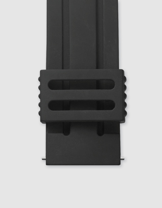 Maxum - Prince Band - Black Silicone With Silver Tone Buckle
