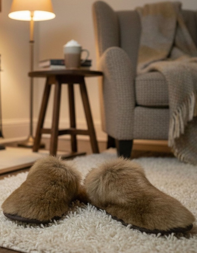 Jacaru - Jacaru 6264 Kangaroo Fur Slippers
