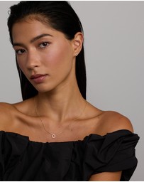 Michael Hill - Circle Necklace & Earring Set in 18kt Vermeil with Cubic Zirconia