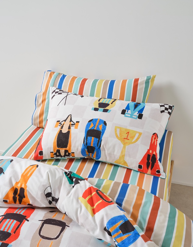 Linen House Kids - Pit Stop Quilt Cover Set
