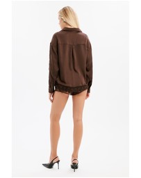 Bardot - Bonita Satin Lace Shirt