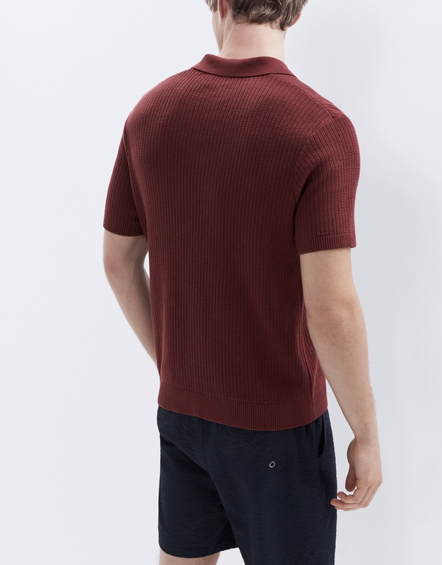 UNISON - Wavy Stitch Knit Polo