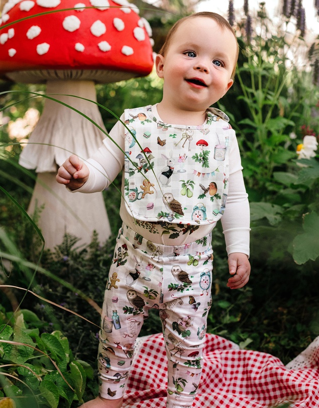 Fleur Harris - 'Mini Magic Gingham' Faraway Legging in Tapioca