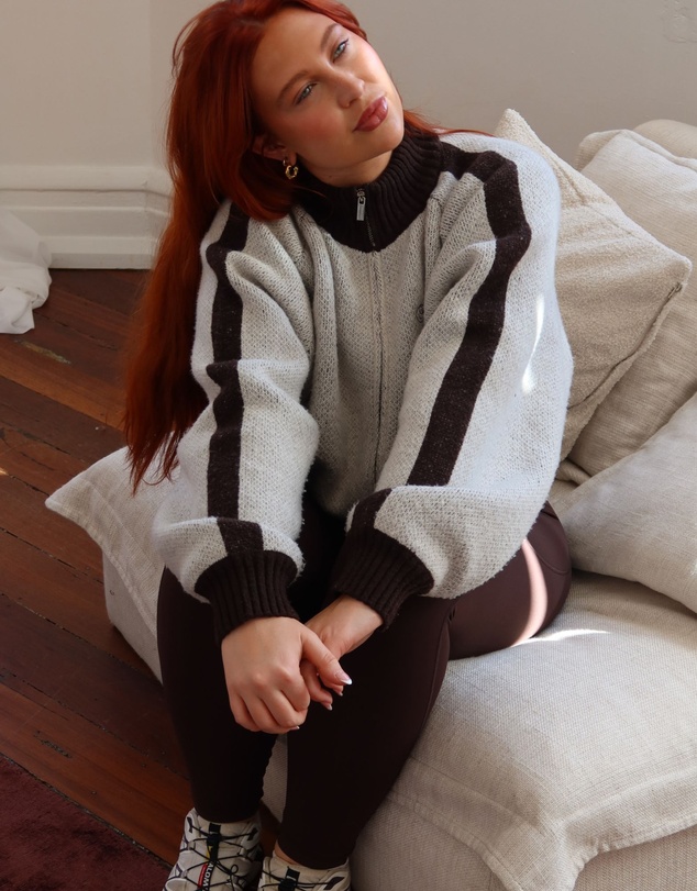 HyperLuxe The Label - Knit Track Jacket