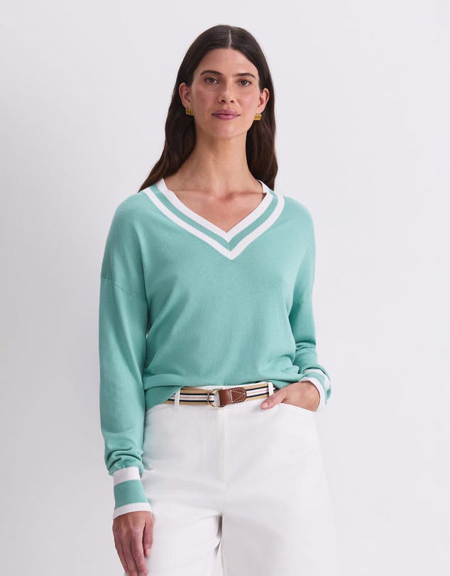Sportscraft - Alphine Silk Blend V Neck Sweater
