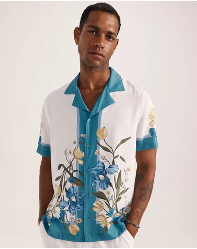 SABA - Olympus Print Short Sleeve Resort Shirt