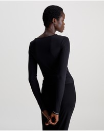 Calvin Klein - Slim Slash Neck Top