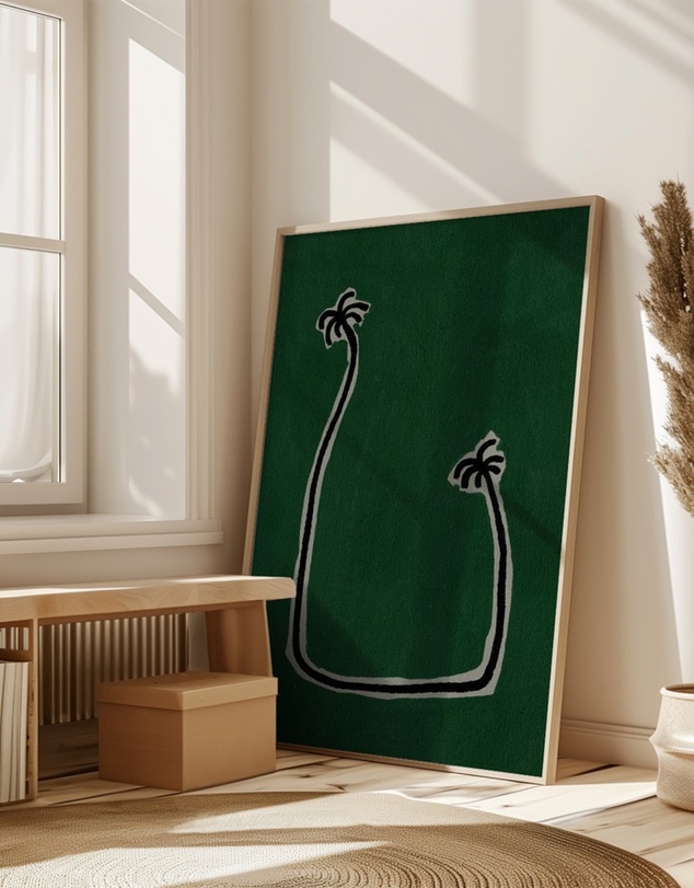 Olive et Oriel - Soul Bound - Green by Shatha Al Dafai Art Print