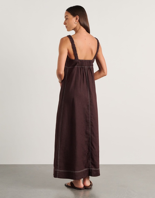 Jag - Sara Linen Midi Dress
