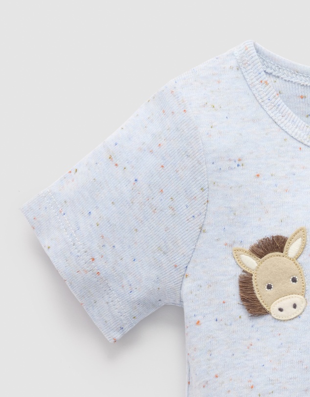 Purebaby - Appliqued Bodysuit -Kids-Babies