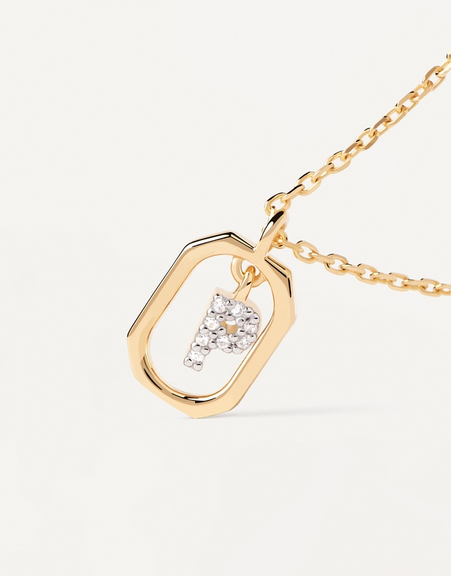 PDPAOLA - Mini Letter P Gold Necklace