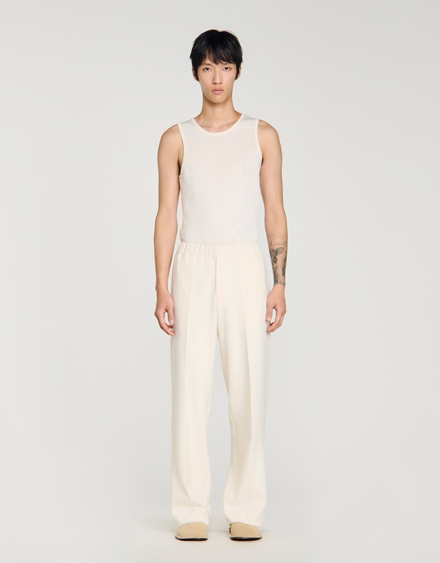 Sandro - Large Jersey Pants