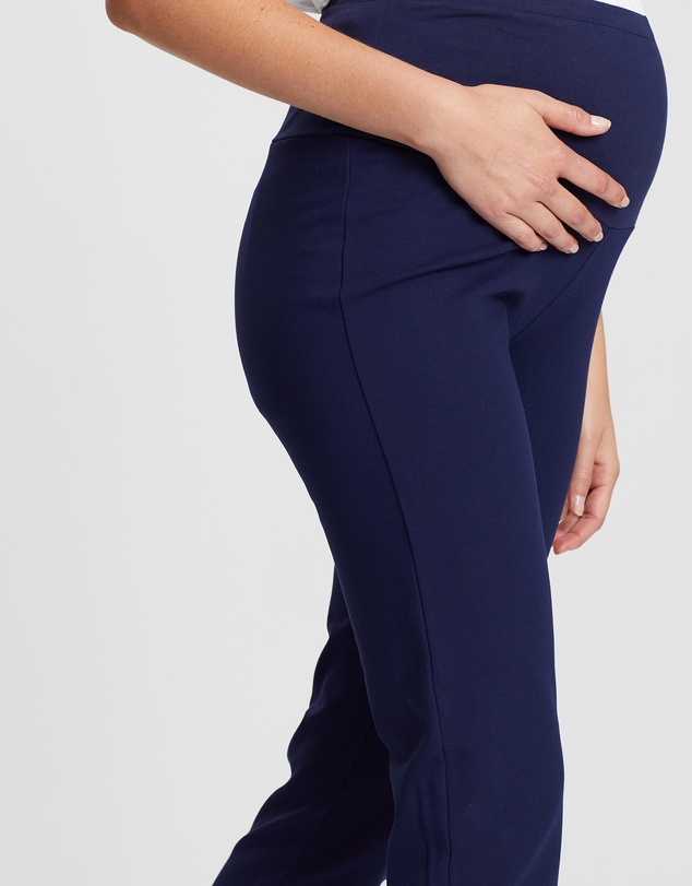 Angel Maternity - Maternity Straight Cut Ponti Work Pants