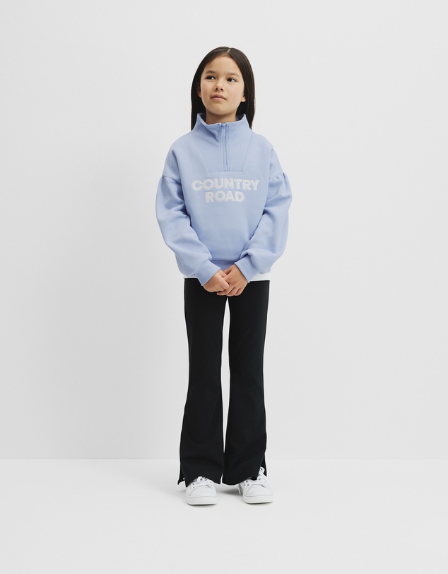 Country Road - Australian Cotton Blend Sequin Half Zip Sweat