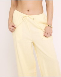 Subtitled - Hideaway Linen Wide Leg Pants