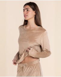 Gingerlilly - Thea Velour Long Lounge Set