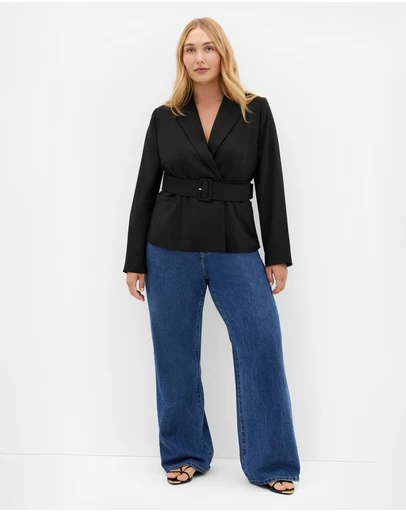 City Chic - Ivy Belted Blazer