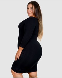B Free Intimate Apparel - Plus Size Bamboo 3/4 Sleeve Dress