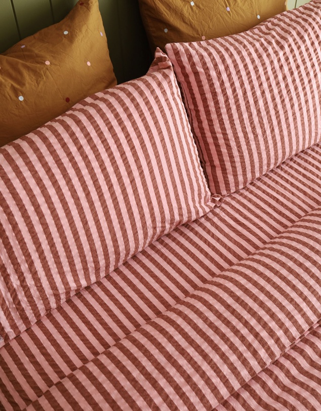 Mosey Me - Sundae Seersucker Fitted Sheet