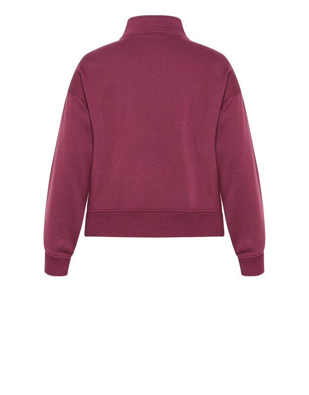 City Chic - Bliss Half Zip Sweatshirt